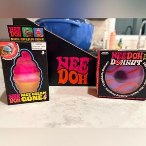 Kids' Pink & Purple Donut and Ice Cream Cone Squishy Toys -